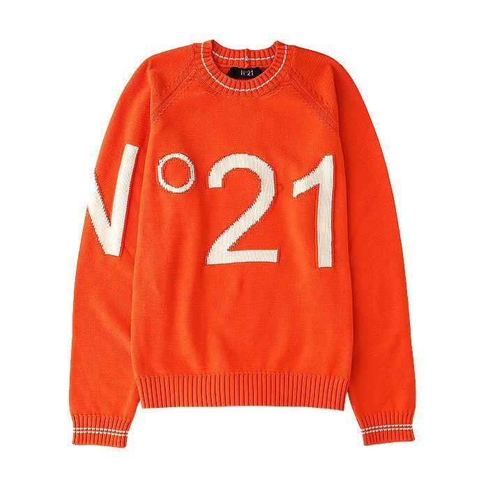 N°21 numero ventuno / ヌメロ ヴェントゥーノ ビッグ ロゴ プルオーバー サマーニット メンズ A0157523 | ニット |  Massimo Official Store｜マッシモ オフィシャルストア